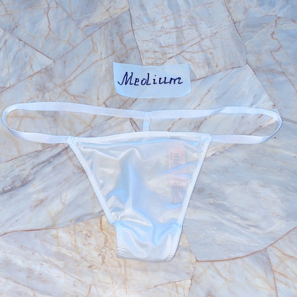 V-String Very Sexy Thong Panty Satin Beige Medium